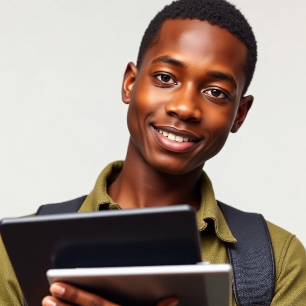 Student with tablet